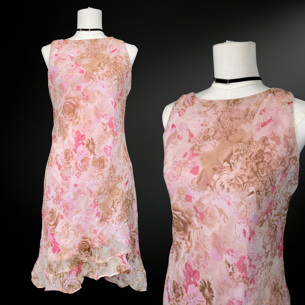 Alyn Paige Womens Y2K Fairy Dress Size L Feminine Cottagecore Asymmetric‎ Hem